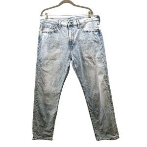 Levi's 505 Taper Fit Jeans Mens 36x30 (36x29) Light Wash Blue Stretch